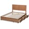 Baxton Studio Lisa Modern Ash Walnut Brown Finished Wood Full Size 3-Drawer Storage Bed 175-9425-9620-Zoro - alternate 8